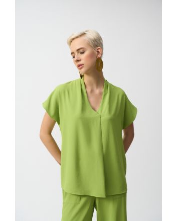 Joseph Ribkoff Greenery Textured Straight Top Style 251087