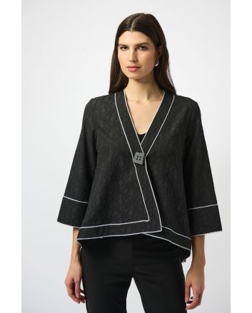 Joseph Ribkoff Black/White Swing Jacket Style 251090