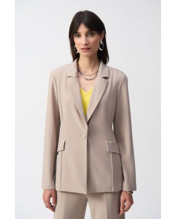 Joseph Ribkoff Dune Silky Knit Straight Blazer Style 251240