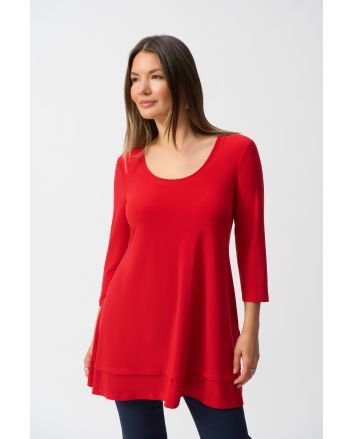 Joseph Ribkoff Radian Red Flared Tunic Style 251969