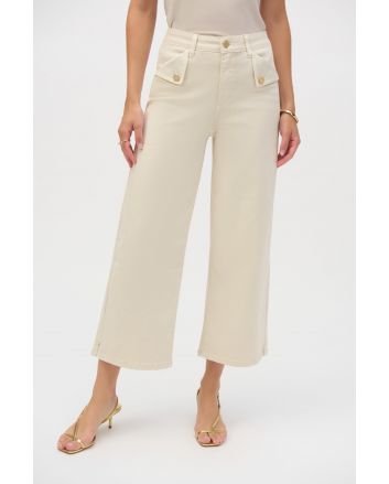 Joseph Ribkoff Greige Stretch Culotte Jeans Style 252914