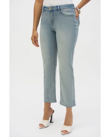  Joseph Ribkoff Margot Light Denim Blue Classic Straight Leg Stretch Jeans Style 252926.