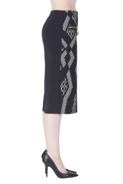 Joseph Ribkoff Black/Sand Skirt Style 171897