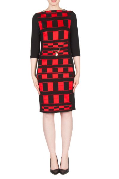 Joseph Ribkoff Black/Red Dress Style 173781