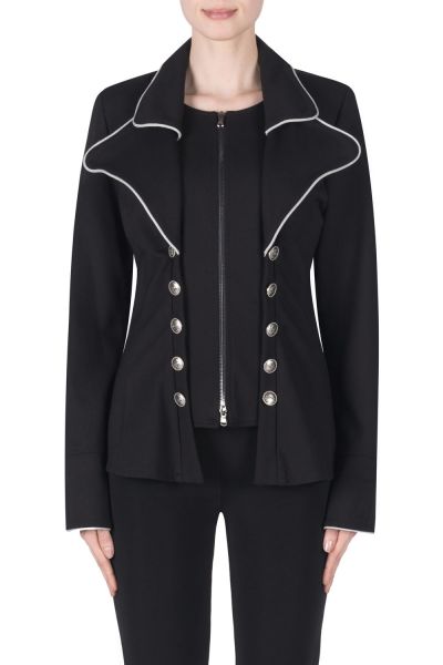 Joseph Ribkoff Black/Light Grey Jacket Style 183355