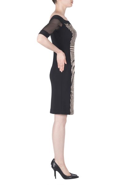 Joseph Ribkoff Black/Beige Dress Style 183557