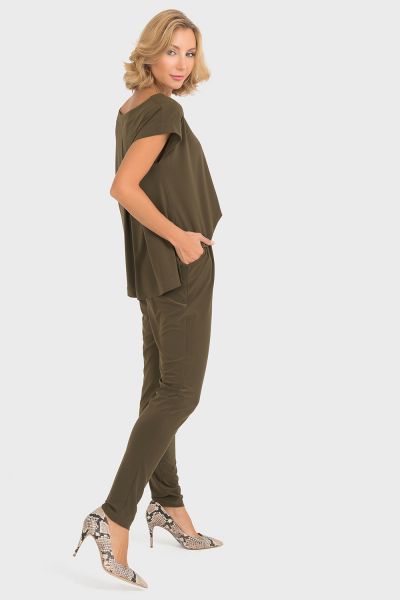 Joseph Ribkoff Khaki Jumpsuit Style 193052 