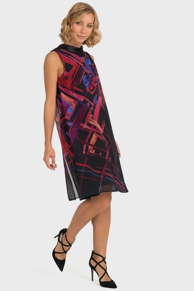 Joseph Ribkoff Black/Multi Dress Style 193568