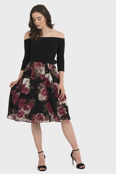 Joseph Ribkoff Black/Multi Dress Style 194678
