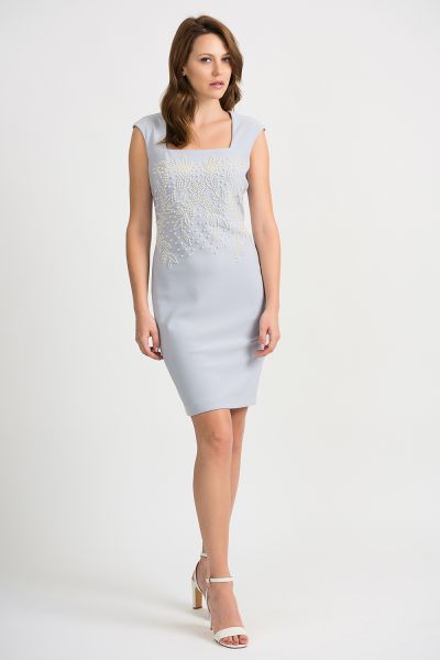 Joseph Ribkoff Grey Frost Dress Style 201218