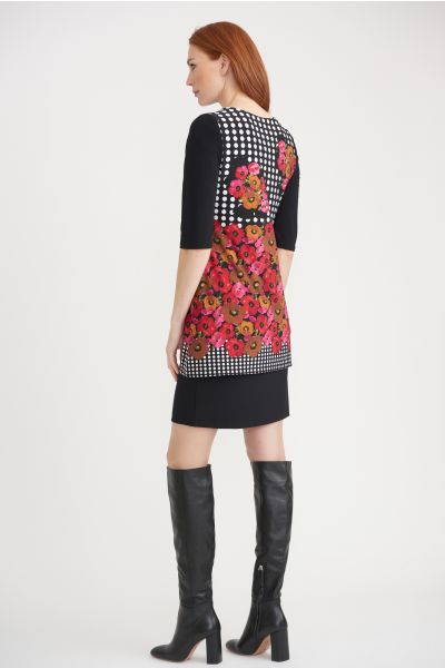 Joseph Ribkoff Black/Multi Dress Style 203214