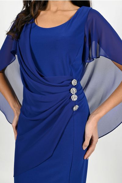 Frank Lyman Imperial Blue Woven Dress Style 209288
