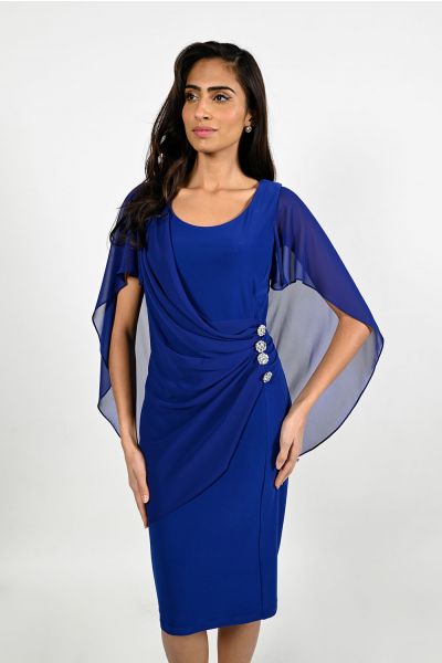 Frank Lyman Imperial Blue Woven Dress Style 209288