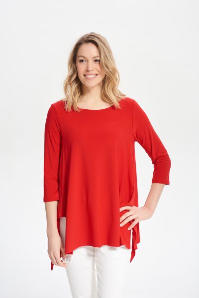 Joseph Ribkoff Lipstick Red Relaxed Fit Top Style 211032