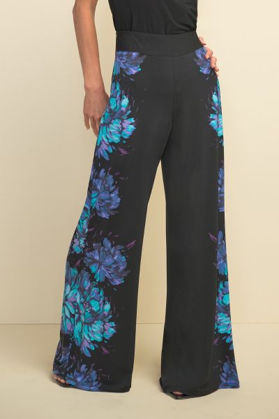 Joseph Ribkoff Black/Multi Pants Style 211355