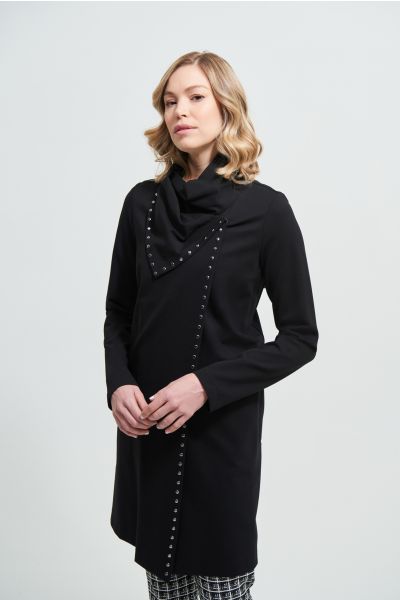 Joseph Ribkoff Black Studded Cocoon Jacket Style 213054