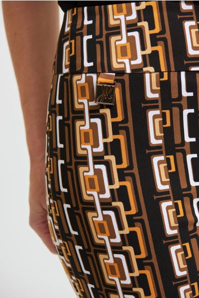 Joseph Ribkoff Black/Multi Geometric Print Pants Style 213697