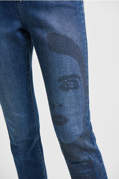 Joseph Ribkoff Denim Medium Blue Slim Fit Jeans Style 213973
