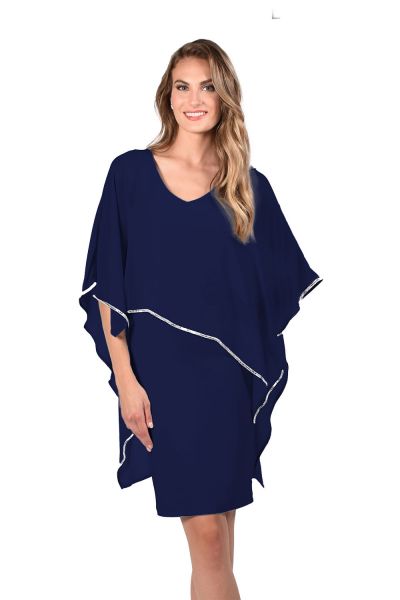 Frank Lyman Midnight Blue Woven Dress Style 218175