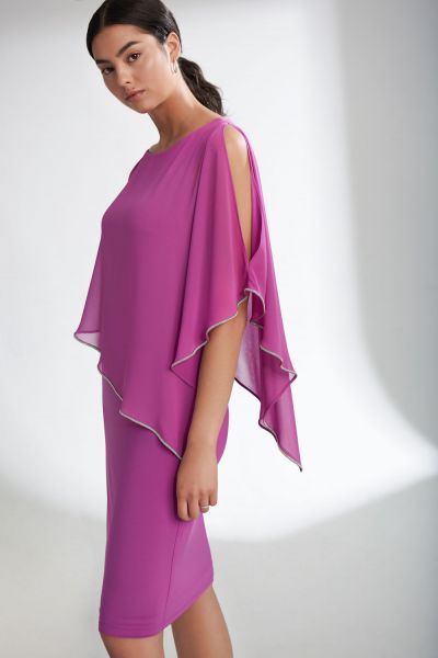 Joseph Ribkoff Sparkling Grape Layered Dress Style 221062 - Main Image