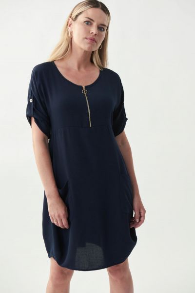 Joseph Ribkoff Midnight Blue Dress Style 221164 - Main Image