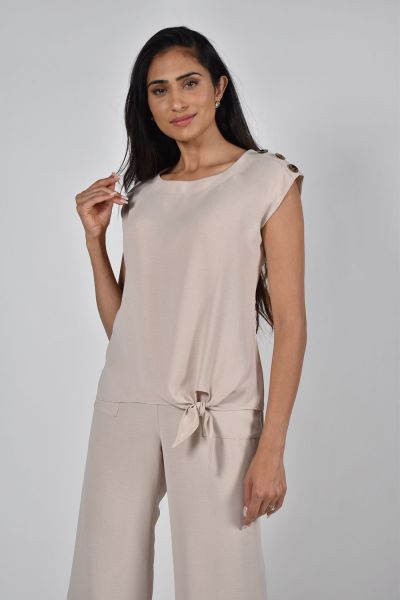 Frank Lyman Natural Woven Top - Style 221217