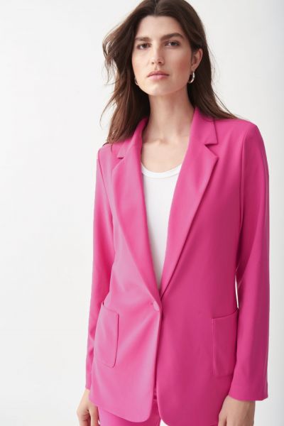 Joseph Ribkoff Dazzle Pink Single Button Blazer Style 221317