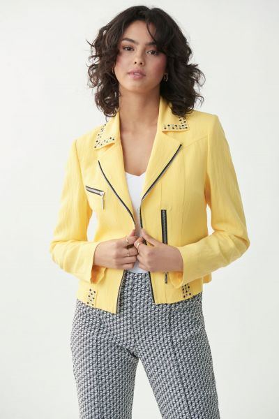 Joseph Ribkoff Limoncello Rhinestone Jacket Style 221900 - Main Image