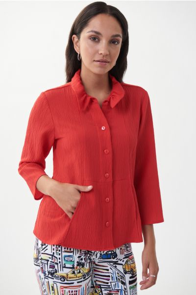 Joseph Ribkoff Lacquer Red Jacket Style 222026-main