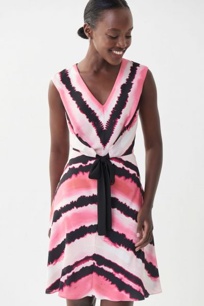 Joseph Ribkoff Pink/Black Dress Style 222104