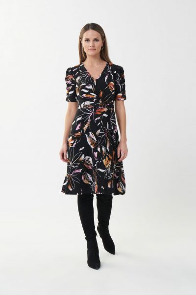 Joseph Ribkoff Black/Multi Dress Style 223086-main