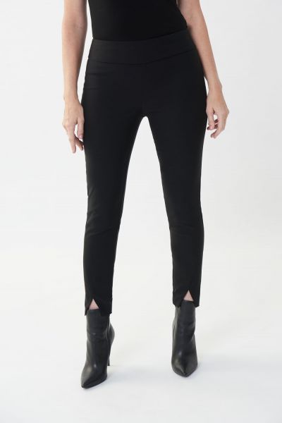 Joseph Ribkoff Black Split Hem Pants Style 223103-main