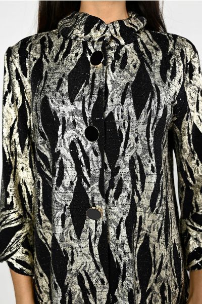 Frank Lyman Black/Gold Knit Jacket Style 223206