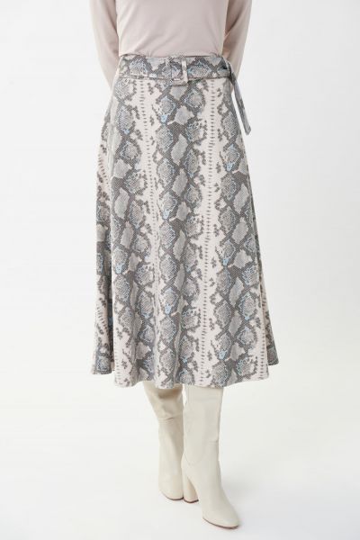 Joseph Ribkoff Beige/Multi Snakeskin Skirt Style 223304