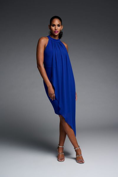 Joseph Ribkoff Royal Sapphire Halter Dress Style 223716