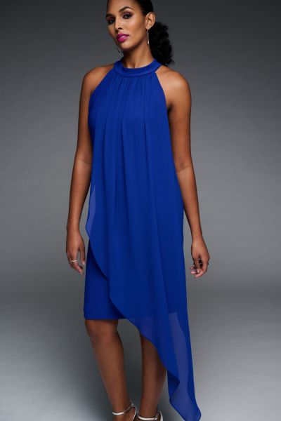Joseph Ribkoff Royal Sapphire Halter Dress Style 223716