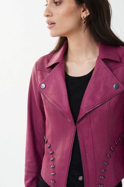 Joseph Ribkoff Vineyard Leatherette Jacket Style 223914