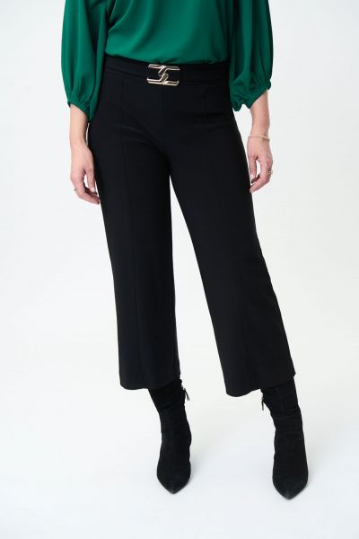 Joseph Ribkoff Black 3/4 Length Pants Style 224004