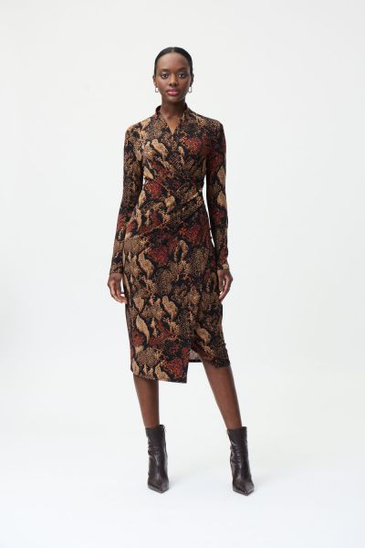 Joseph Ribkoff Black/Multi Dress Style 224079