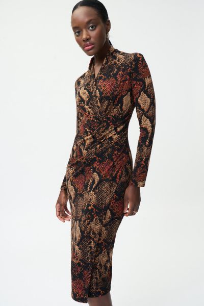 Joseph Ribkoff Black/Multi Dress Style 224079