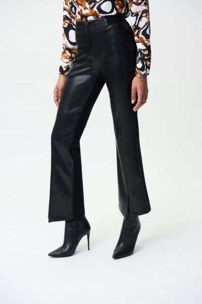 Joseph Ribkoff Black Leatherette Pants Style 224311