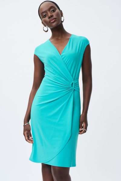 Joseph Ribkoff Palm Springs Sleeveless Wrap Dress Style 231138