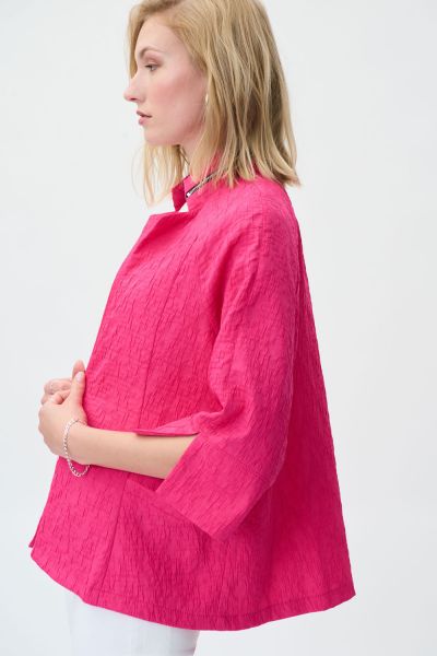 Joseph Ribkoff Dazzle Pink Jacquard Jacket Style 231142