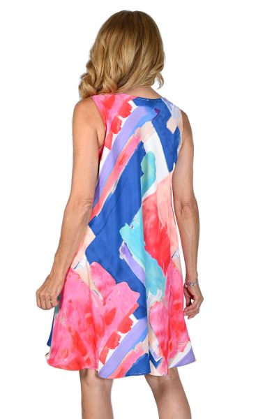 Frank Lyman Fuchsia/Royal Sleeveless Dress Style 231151