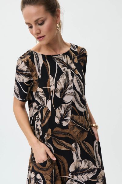 Joseph Ribkoff Black/Taupe Dress Style 231162