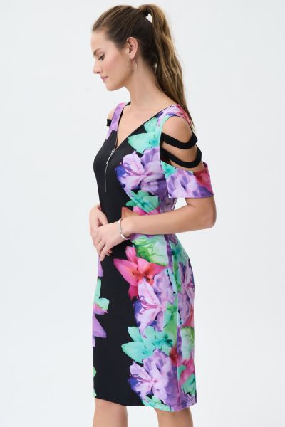 Joseph Ribkoff Black/Multi Dress Style 231226
