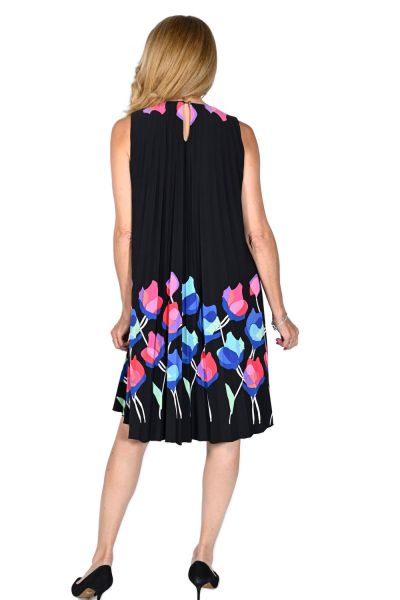 Frank Lyman Black/Multi Sleeveless Knit Dress Style 231381