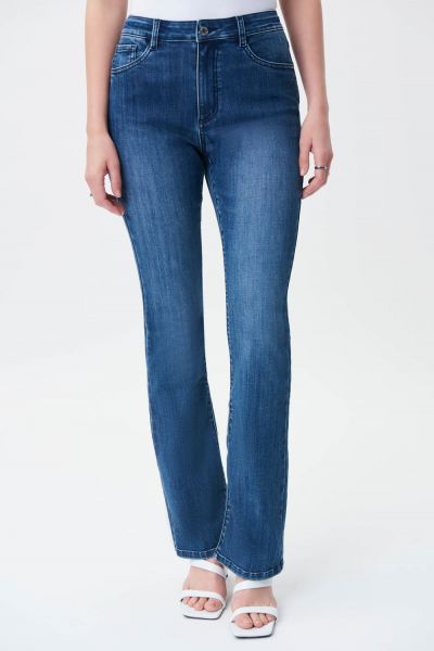 Joseph Ribkoff Denim Medium Blue High-Rise Bootcut Jeans Style 231918