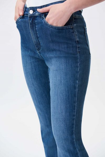 Joseph Ribkoff Denim Medium Blue High-Rise Bootcut Jeans Style 231918