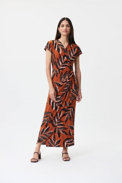Joseph Ribkoff Tropical Print Wrap Dress Style 232063